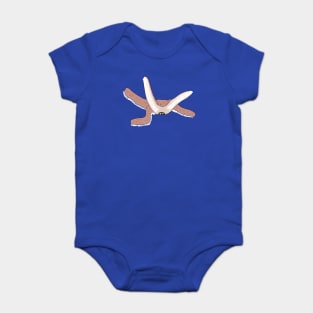 Sea star moving (its legs are up we see its mouth)) Baby Bodysuit